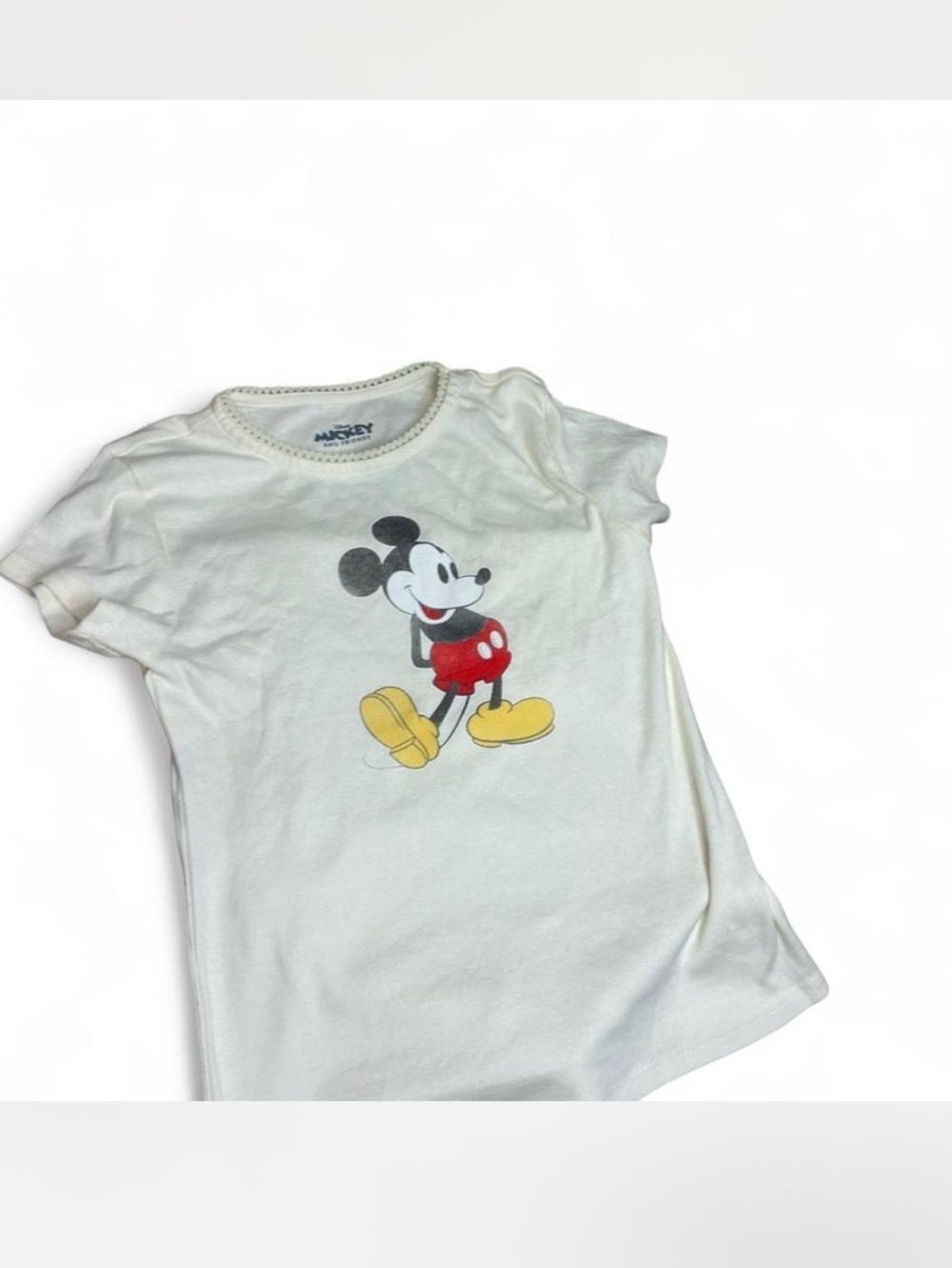 White Mickey Mouse Graphic Tee